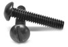 #6-32 x 1/4" (FT) Coarse Thread Machine Screw Slotted Round Head Low Carbon Steel Black Zinc Plated