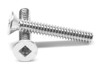 #10-24 x 1" (FT) Coarse Thread Machine Screw Square Drive Flat Head Low Carbon Steel Zinc Plated