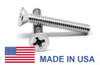 #10-32 x 1" (FT) Fine Thread MS24693 Machine Screw Phillips Flat Head 100 Degree - USA Low Carbon Steel Cadmium Plated