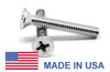 #10-32 x 1 1/2" (FT) Fine Thread MS24693 Machine Screw Phillips Flat Head 100 Degree - USA Low Carbon Steel Cadmium Plated
