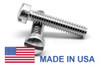 #10-32 x 1" (FT) Fine Thread MS35276 Machine Screw Slotted Fillister Drilled Head - USA Low Carbon Steel