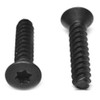 #4-20 x 3/8" (FT) Plastite?-Alternative Thread Rolling Screw 6 Lobe Flat Head Low Carbon Steel Black Oxide/Wax