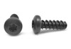 #8-16 x 1/2" (FT) Plastite?-Alternative Thread Rolling Screw 6 Lobe Pan Head Low Carbon Steel Black Zinc Plated / Wax