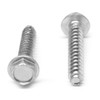 #10-14 x 3/8" (FT) Plastite?-Alternative Thread Rolling Screw Hex Washer Head Low Carbon Steel Zinc Plated / Wax