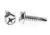 #8-18 x 3/8" (FT) Self Drilling Screw Combo (Phillips/Slotted) Hex Washer Head #2 Point Low Carbon Steel Zinc Plated