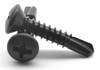 #10-16 x 1" (FT) Self Drilling Screw Phillips Oval Head #3 Point Low Carbon Steel Black Oxide