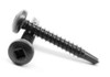 #8-18 x 5/8" (FT) Self Drilling Screw Square Drive Pan Head #2 Point Low Carbon Steel Black Oxide