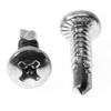 #10-16 x 1/2" (FT) Self Drilling Screw Phillips Pan Head with Serration #2 Point Low Carbon Steel Zinc Plated