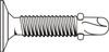 #12-24 x 1" (FT) Coarse Thread Self Drilling Screw Square Drive Wafer Head #4 Point With Wings Low Carbon Steel Zinc Plated