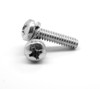 #10-24 x 1" (FT) Coarse Thread Machine Screw SEMS Phillips Pan Head Split Lockwasher Low Carbon Steel Zinc Plated