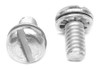 #10-24 x 3/8" (FT) Coarse Thread Machine Screw SEMS Slotted Pan Head Internal Tooth Lockwasher Low Carbon Steel Zinc Plated