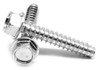 #8-18 x 1 1/4" (FT) Sheet Metal Screw Hex Washer Head Type B Low Carbon Steel Zinc Plated