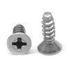 #4-24 x 1/4" (FT) Sheet Metal Screw Phillips Flat Head 100 Degree Type B Low Carbon Steel Zinc Plated