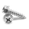 #10-12 x 1" (FT) Sheet Metal Screw Phillips Hex Washer Head Type A Low Carbon Steel Zinc Plated