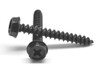 #6-18 x 1/2" (FT) Sheet Metal Screw Phillips Hex Washer Head Type A Low Carbon Steel Black Oxide