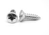 #12-11 x 2" (FT) Sheet Metal Screw Phillips Oval Head Type A Stainless Steel 18-8