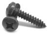 #10-12 x 3/4" (FT) Sheet Metal Screw Phillips Pan Head Type A Stainless Steel 18-8 Black Oxide