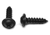 #8-15 x 1" (FT) Sheet Metal Screw Phillips Round Washer Head Type A Low Carbon Steel Black Zinc Plated