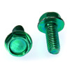 #6-32 x 3/8" (FT) Coarse Thread Taptite?-Alternative Thread Rolling Screw Hex Washer Head Low Carbon Steel Green Zinc Plated / Wax