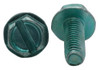 #8-32 x 1/4" (FT) Coarse Thread Taptite?-Alternative Thread Rolling Screw Slotted Hex Washer Head Low Carbon Steel Green Zinc Plated / Wax