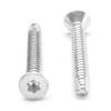 #10-24 x 5/8" (FT) Coarse Thread Thread Cutting Screw 6 Lobe Flat Head Type F Low Carbon Steel Zinc Plated