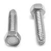 1/4-20 x 1 Coarse Thread Thread Cutting Screw Indented Hex Head Type F Stainless Steel 18-8