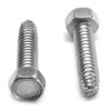 1/4-20 x 3/4 Coarse Thread Thread Cutting Screw Indented Hex Head Type F Stainless Steel 18-8
