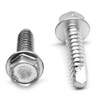 #4-24 x 3/8" (FT) Thread Cutting Screw Hex Washer Head Type 25 Low Carbon Steel Zinc Plated