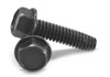 1/4-20 x 1 1/2 Coarse Thread Thread Cutting Screw Hex Washer Head Type F Low Carbon Steel Black Oxide