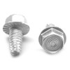 #12-24 x 3/4" (FT) Coarse Thread Thread Cutting Screw Hex Washer Head with Serration Type F Low Carbon Steel Zinc Plated