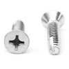 1/4-20 x 3/8 Coarse Thread Thread Cutting Screw Phillips Flat Head Undercut Type 1 Low Carbon Steel Zinc Plated