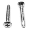 #10-24 x 1 1/4" (FT) Coarse Thread Thread Cutting Screw Phillips Oval Head Type 23 Low Carbon Steel Zinc Plated