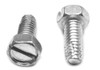 1/4-20 x 1/2 Coarse Thread Thread Cutting Screw Slotted Indented Hex Head Type F Low Carbon Steel Zinc Plated