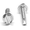 #4-40 x 1/2" (FT) Coarse Thread Thread Cutting Screw Slotted Hex Washer Head Type 1 Low Carbon Steel Zinc Plated