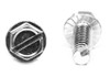 1/4-20 x 3/4 Coarse Thread Thread Cutting Screw Slotted Hex Washer Head with Serration Type 23 Low Carbon Steel Zinc Plated