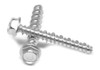 #12-16 x 1" (FT) Sheet Metal Screw Hi-Low Hex Washer Head Low Carbon Steel Zinc Plated