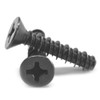 #6-19 x 1/2" (FT) Sheet Metal Screw Hi-Low Phillips Flat Head Low Carbon Steel Black Zinc Plated