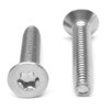 M2.5 x 0.45 x 12 MM Coarse Thread Thread Rolling Screw 6 Lobe Flat Head Stainless Steel 18-8 Wax