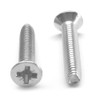 M3 x 0.50 x 12 MM Coarse Thread Thread Rolling Screw Pozidriv (Type Z) Flat Head Low Carbon Steel Zinc Plated/Wax