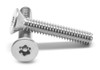 #8-32 x 3/8" (FT) Coarse Thread 6 Lobe Flat Head Cap Screw Tamper Resistant Pin-In Stainless Steel 18-8