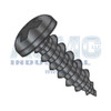 2-32X5/8 Phil Pan Self Tapping Screw Type A B Full Thread 18 8 Stainless Steel Black Ox