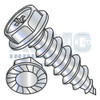 6-20X3/4 Phillips Indent Hexwasher Serrated Self Tap Screw Type AB Full Thread Zinc Bake