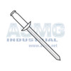 1/8X.18-.25 Aluminum Rivet With Aluminum Mandrel With White Eyelet