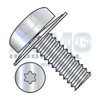 10-32X1/2 6 Lobe Pan Square Cone Sems Fully Threaded Zinc Bake