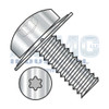 1/4-20X1/2 6 Lobe Pan Square Cone 410 Stainless Sems Fully Threaded 18-8 Stainless Steel