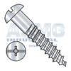 14-10X1 1/2 Combination (phil/slot) Drive Round Head Full Body 2/3 Thread Wood Screw Zinc