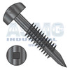 6-20X1 1/4 Square Pan #7Head Face Frame Screw Type17 Fine Thread Partial Thread Black Oxide