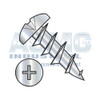 6-13X7/16 Phillips Low Profile Pan Head Deep Thread Wood Screw Full Thread Zinc Bake