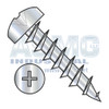6-13X3/4 Phillips Pan Deep Thread Wood Screw Full Thread Zinc Bake