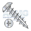 8-11X3/4 Phillips Truss Deep Thread Wood Screw Full Thread Type 17 Zinc Bake
